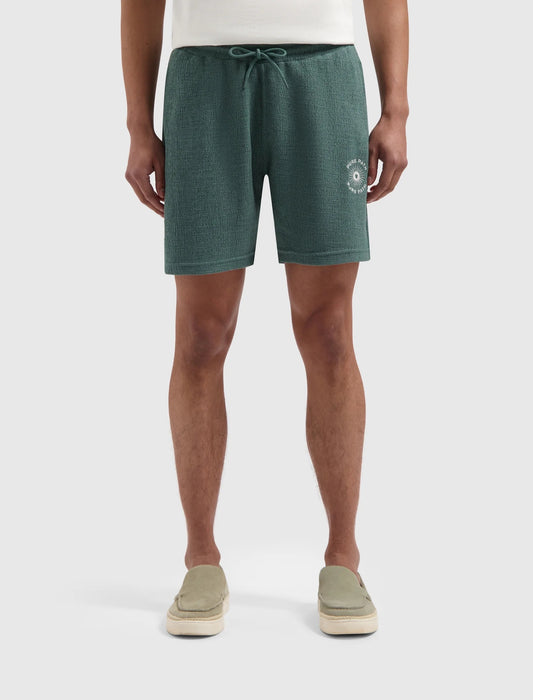 PURE PATH | Boucle Sweat Short - Faded Green