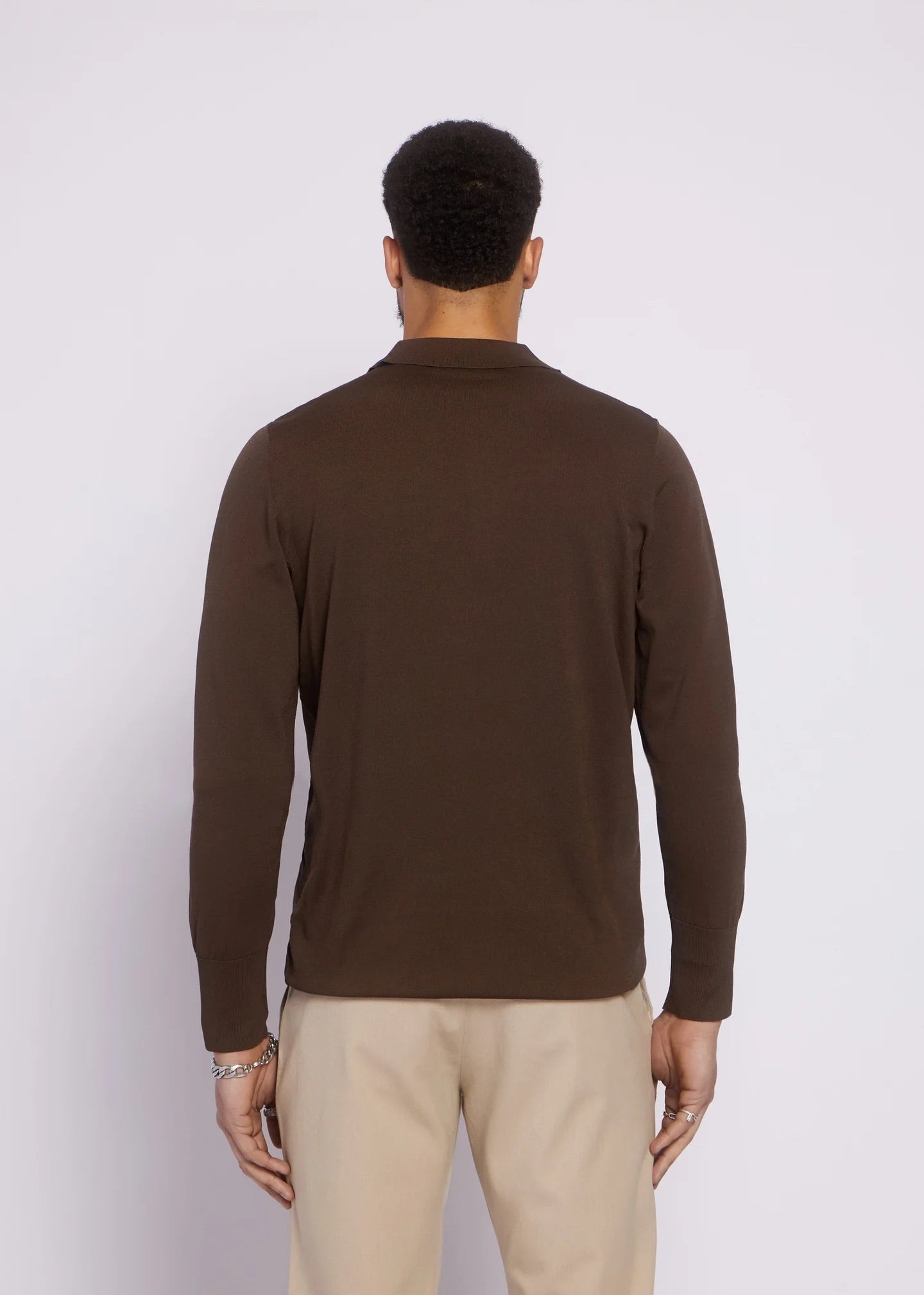 AEDEN | NOLANO POLO KNIT - GANACHE