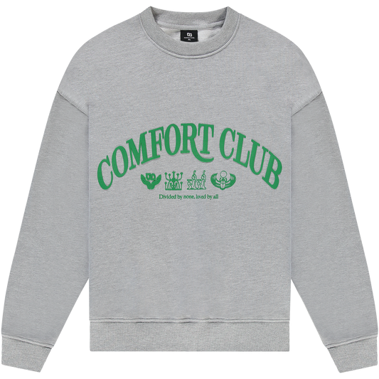 COMFORT CLUB | Sign Crewneck - Light Grey Marl