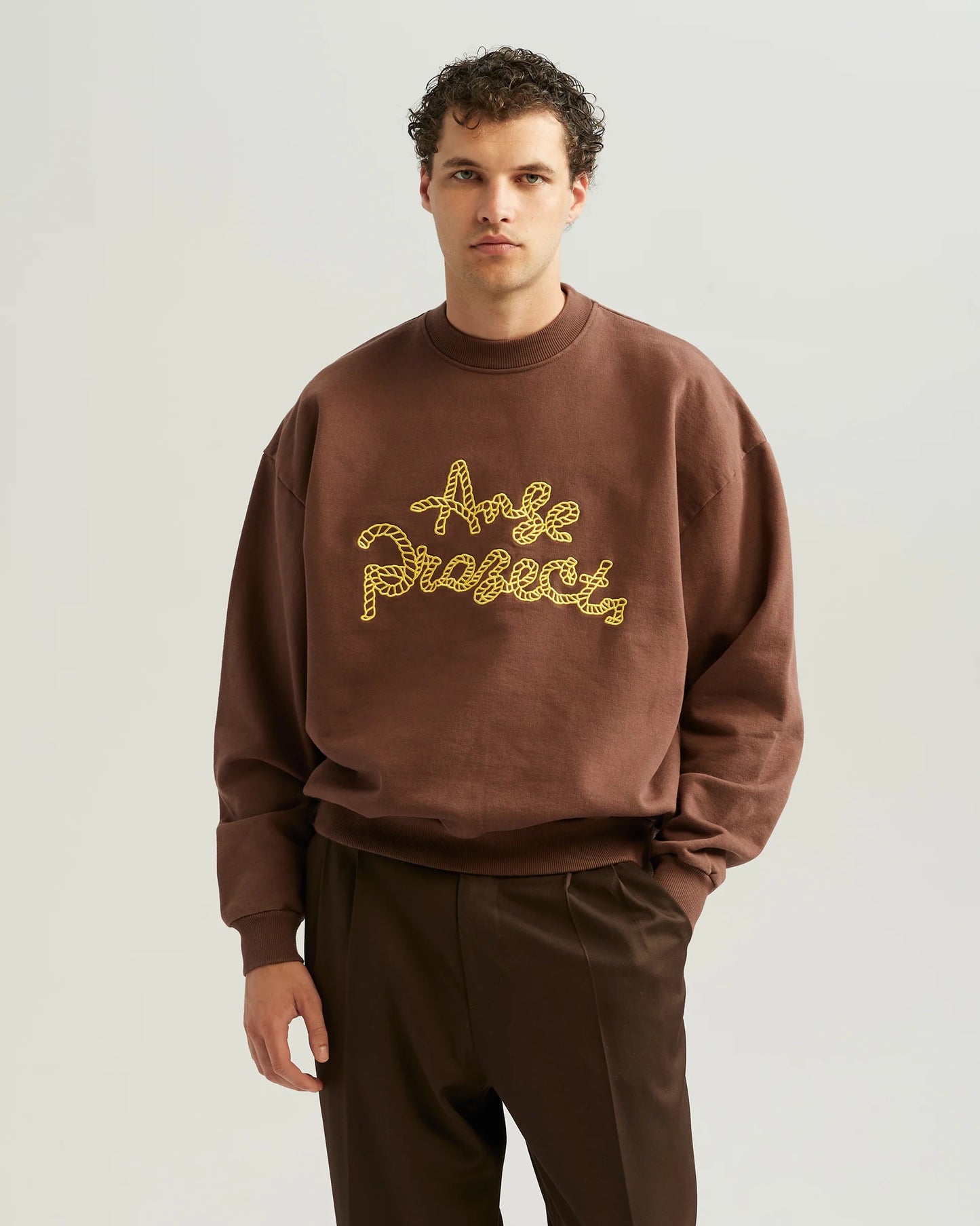 ANGE PROJECTS | ROPE SWEATER - BROWN