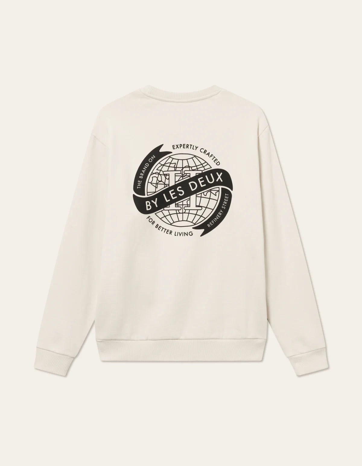 LES DEUX | GLOBE SWEATSHIRT - OFF WHITE