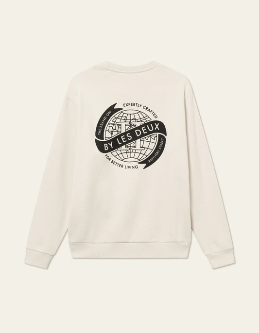 LES DEUX | GLOBE SWEATSHIRT - OFF WHITE