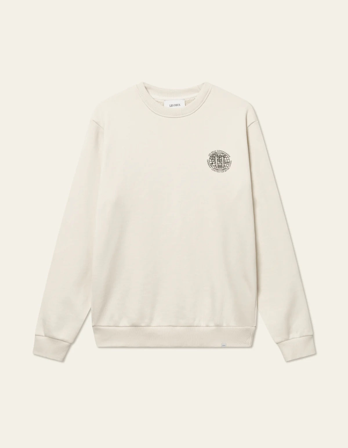 LES DEUX | GLOBE SWEATSHIRT - OFF WHITE