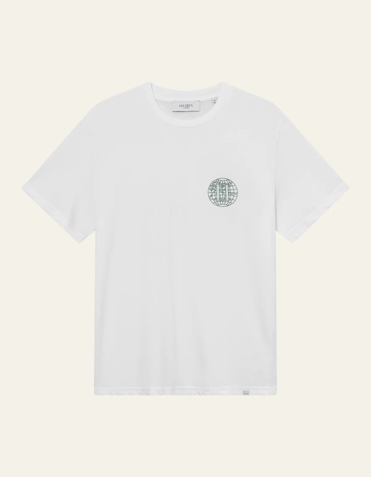 LES DEUX | Globe T-Shirt - White/Green