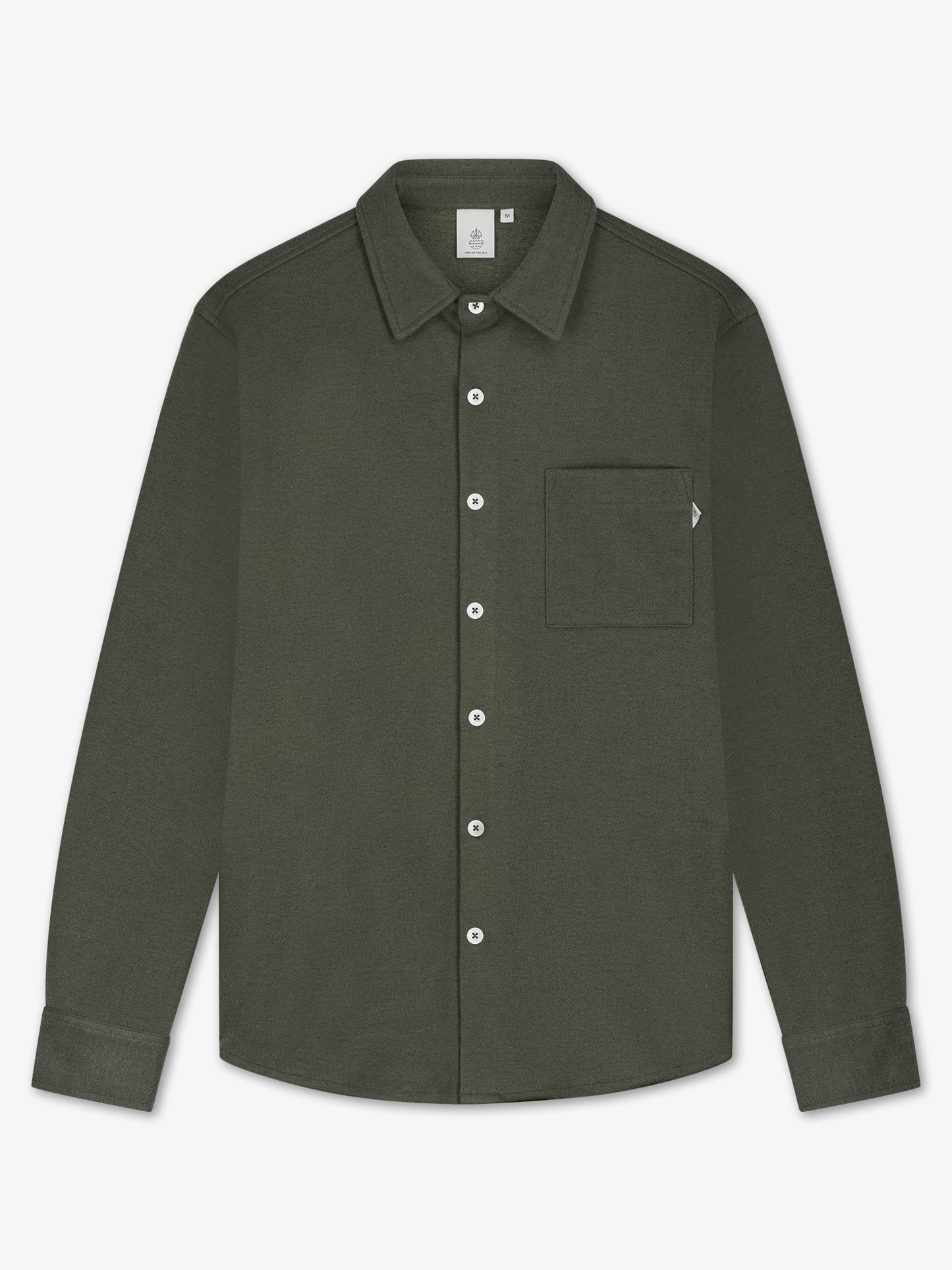 Law Of The Sea Troy Soft Herringbone Shirt - Tea Leaf