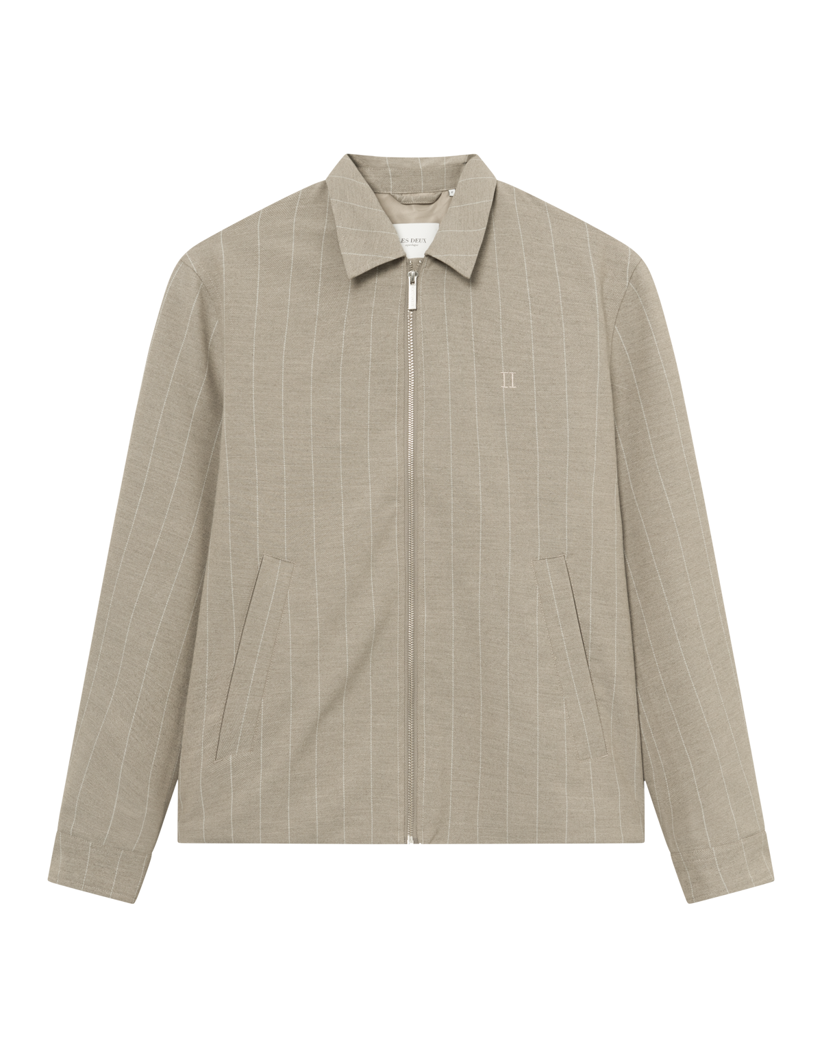 LES DEUX | Como Coach Twill Pinstripe Jacket - Light Sand
