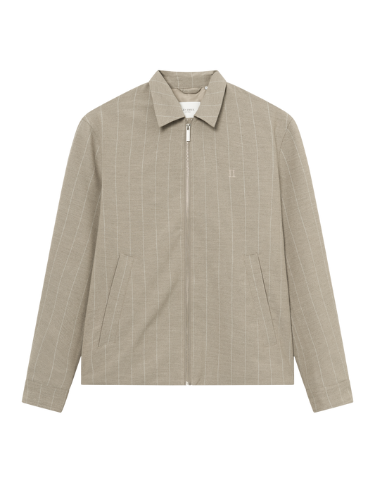 LES DEUX | Como Coach Twill Pinstripe Jacket - Light Sand