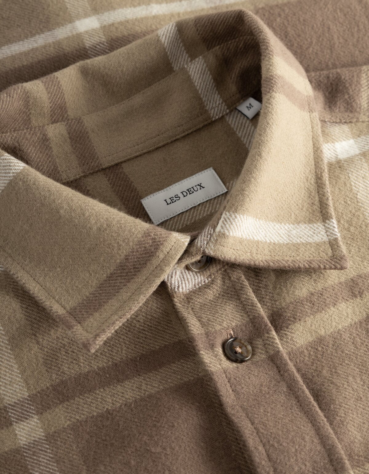 LES DEUX | Joseph Check Overshirt - Walnut/Dk Sand