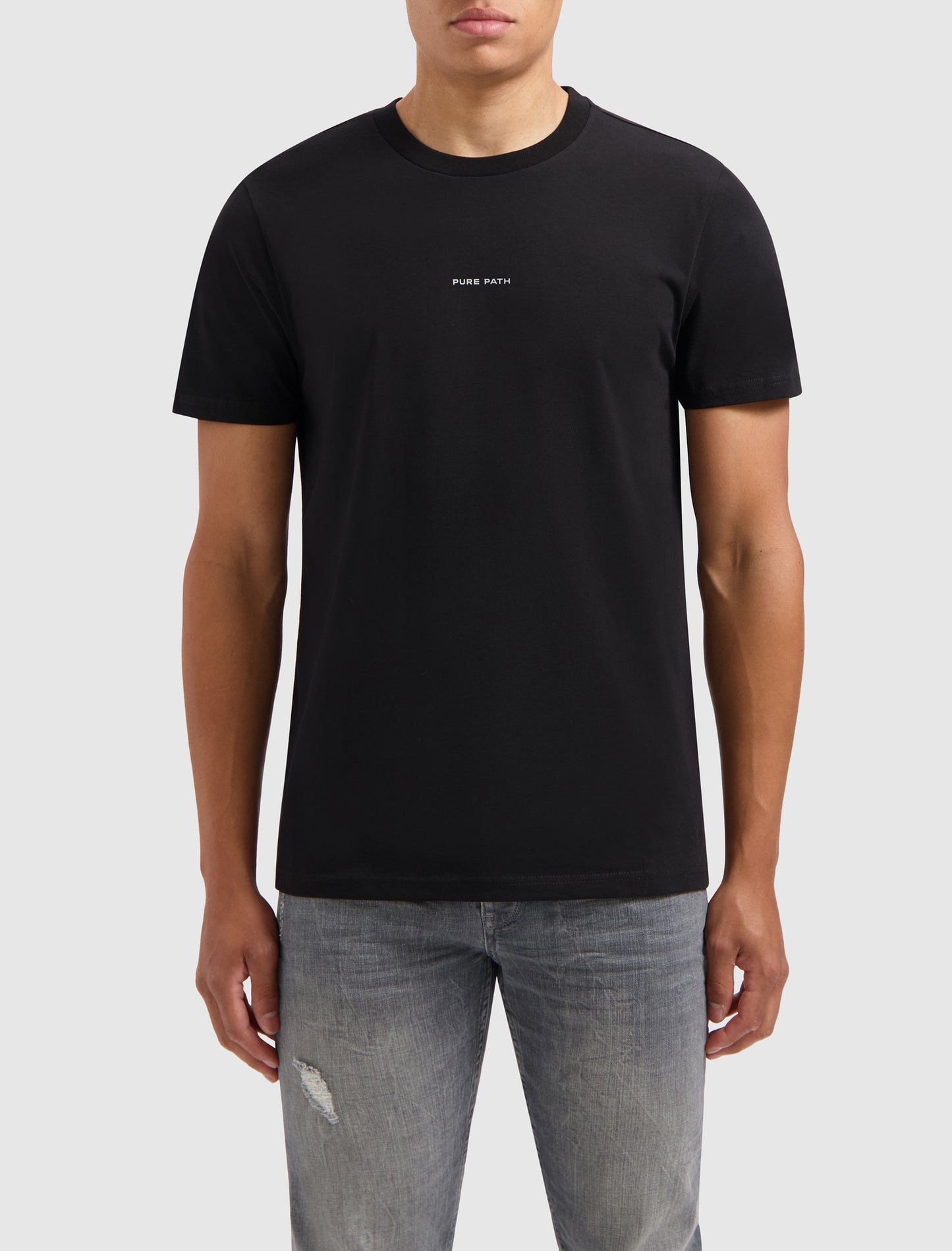 PURE PATH | Liquid Metal Logo T-Shirt - Black