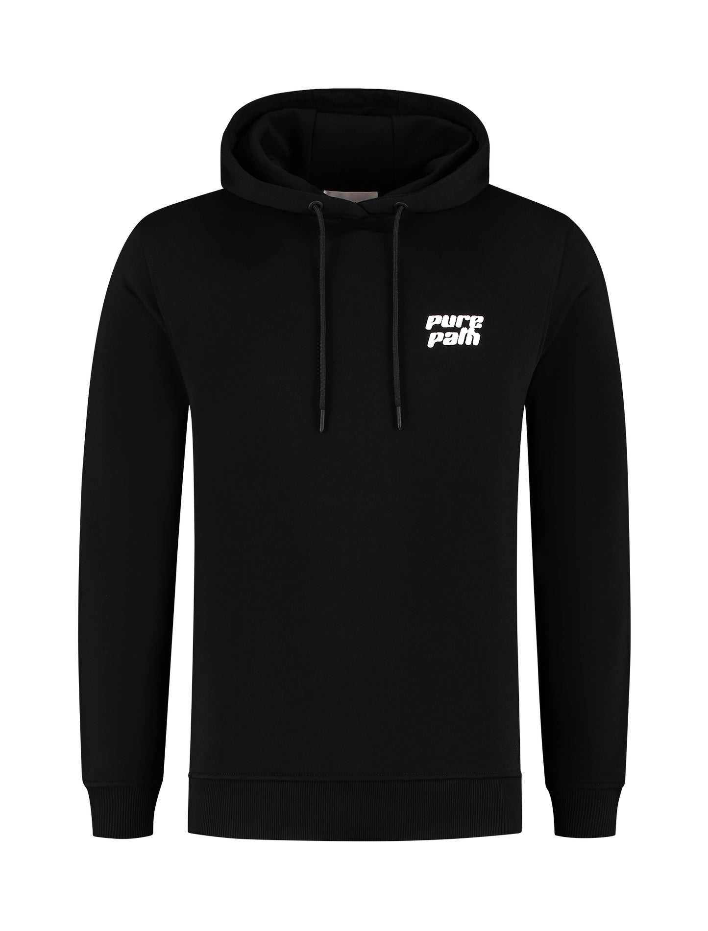 PURE PATH | DIMENSIONAL SCRIPT HOODIE - BLACK