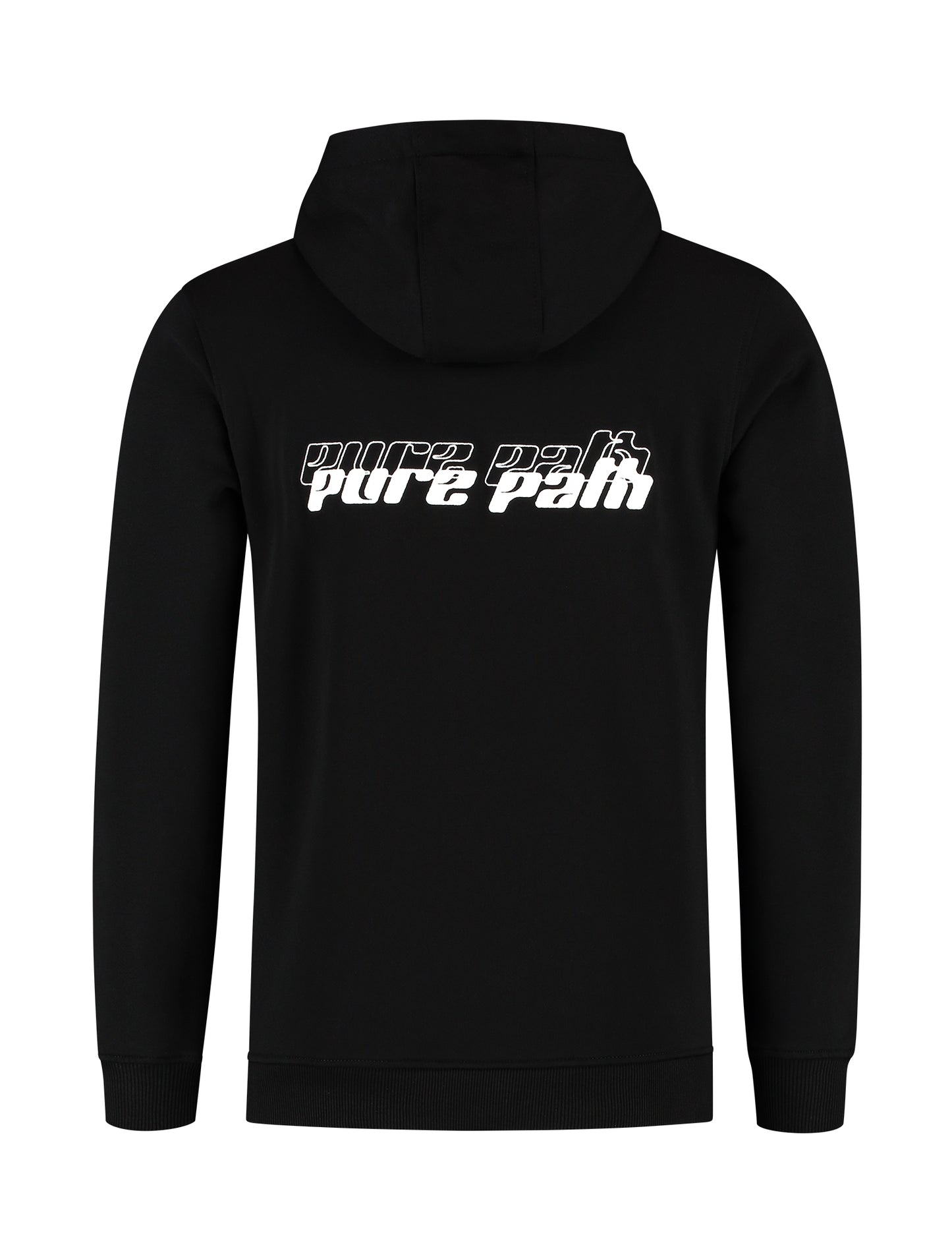 PURE PATH | DIMENSIONAL SCRIPT HOODIE - BLACK
