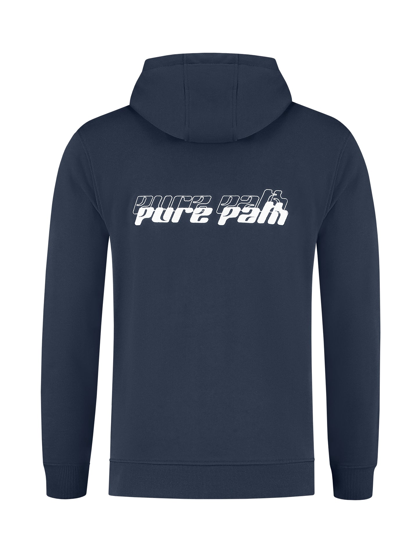 PURE PATH | DIMENSIONAL SCRIPT HOODIE - NAVY