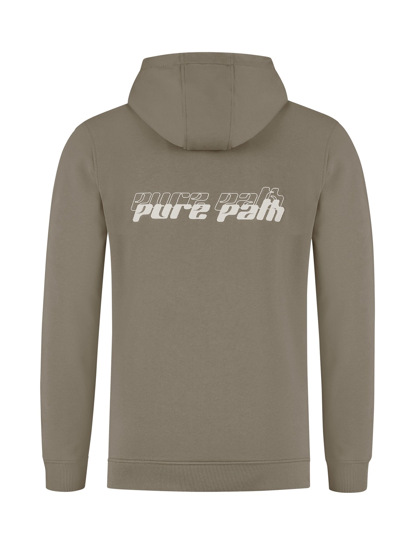 PURE PATH | DIMENSIONAL SCRIPT HOODIE - ARMY GREEN