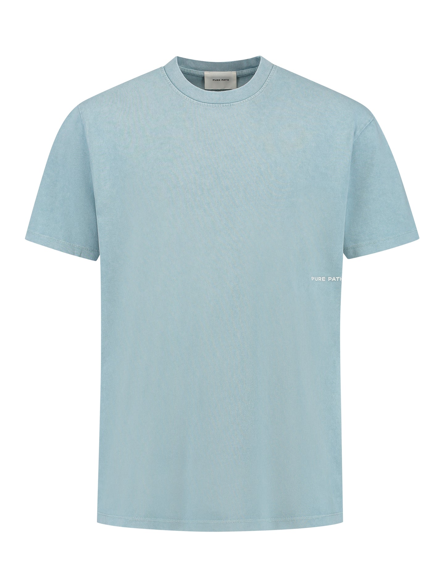 PURE PATH | Acid Sideline Wordmark T-Shirt - Light Blue