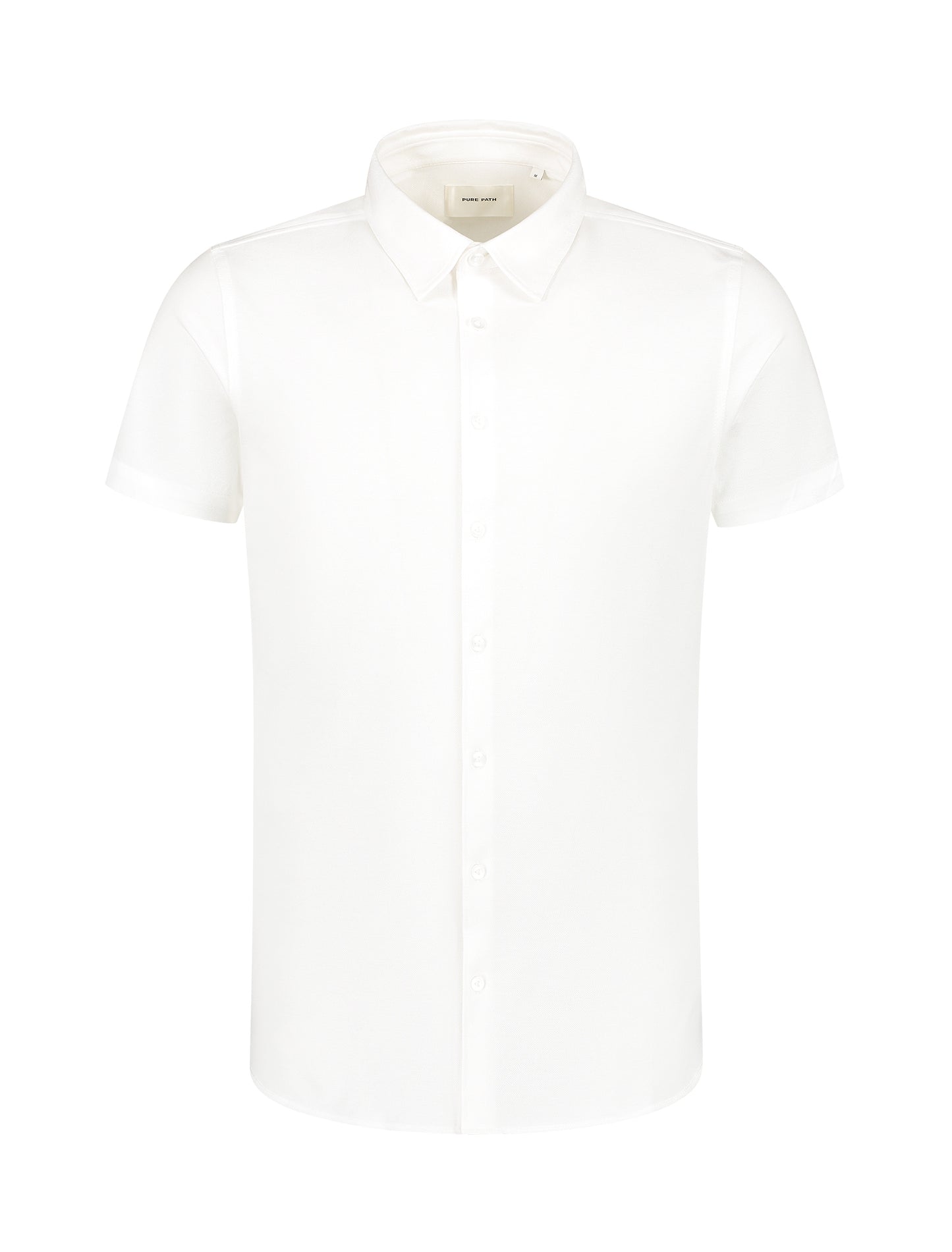PURE PATH | Pique Shortsleeve Shirt - White