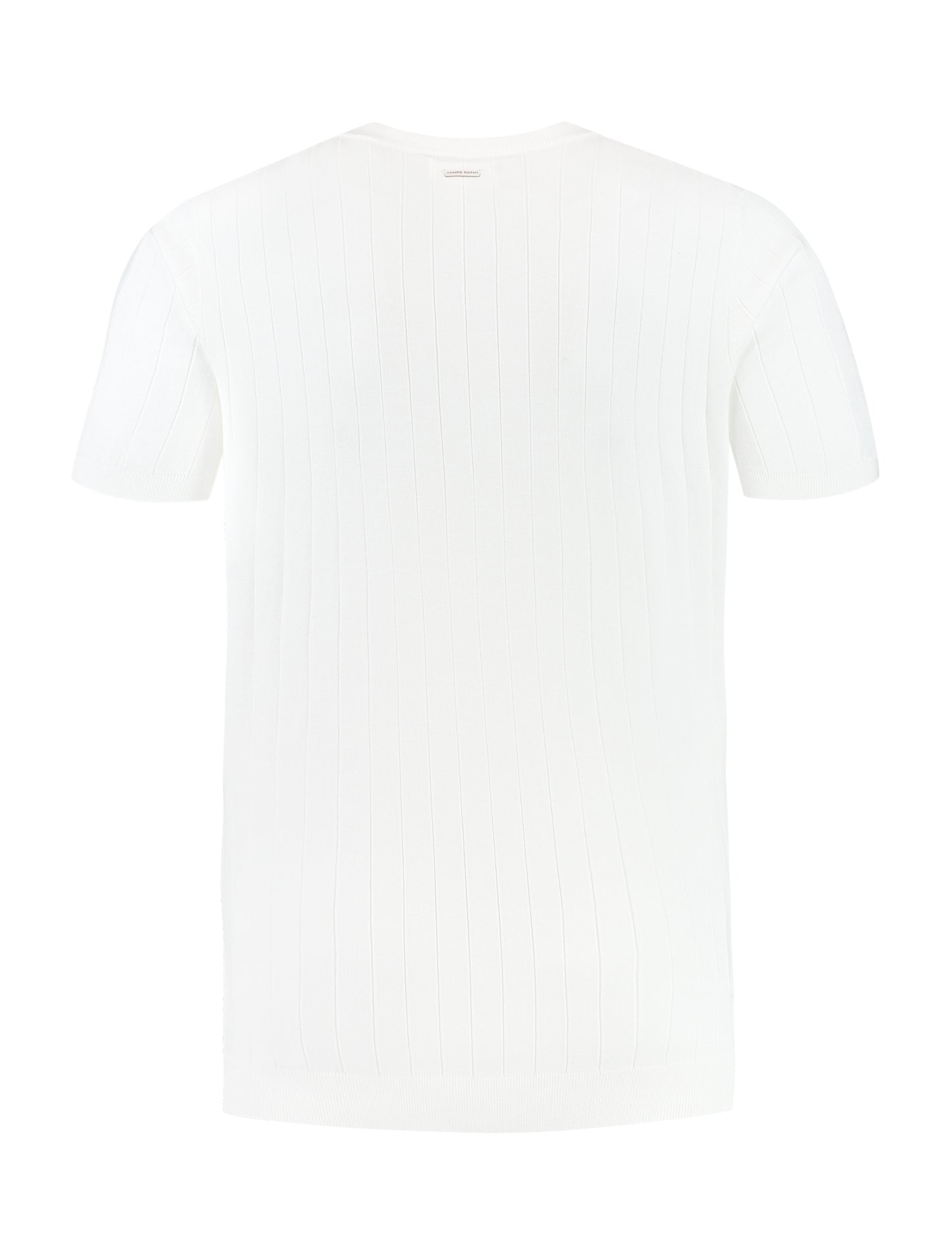 PURE PATH | Vertical Stripped Knitwear - Off White
