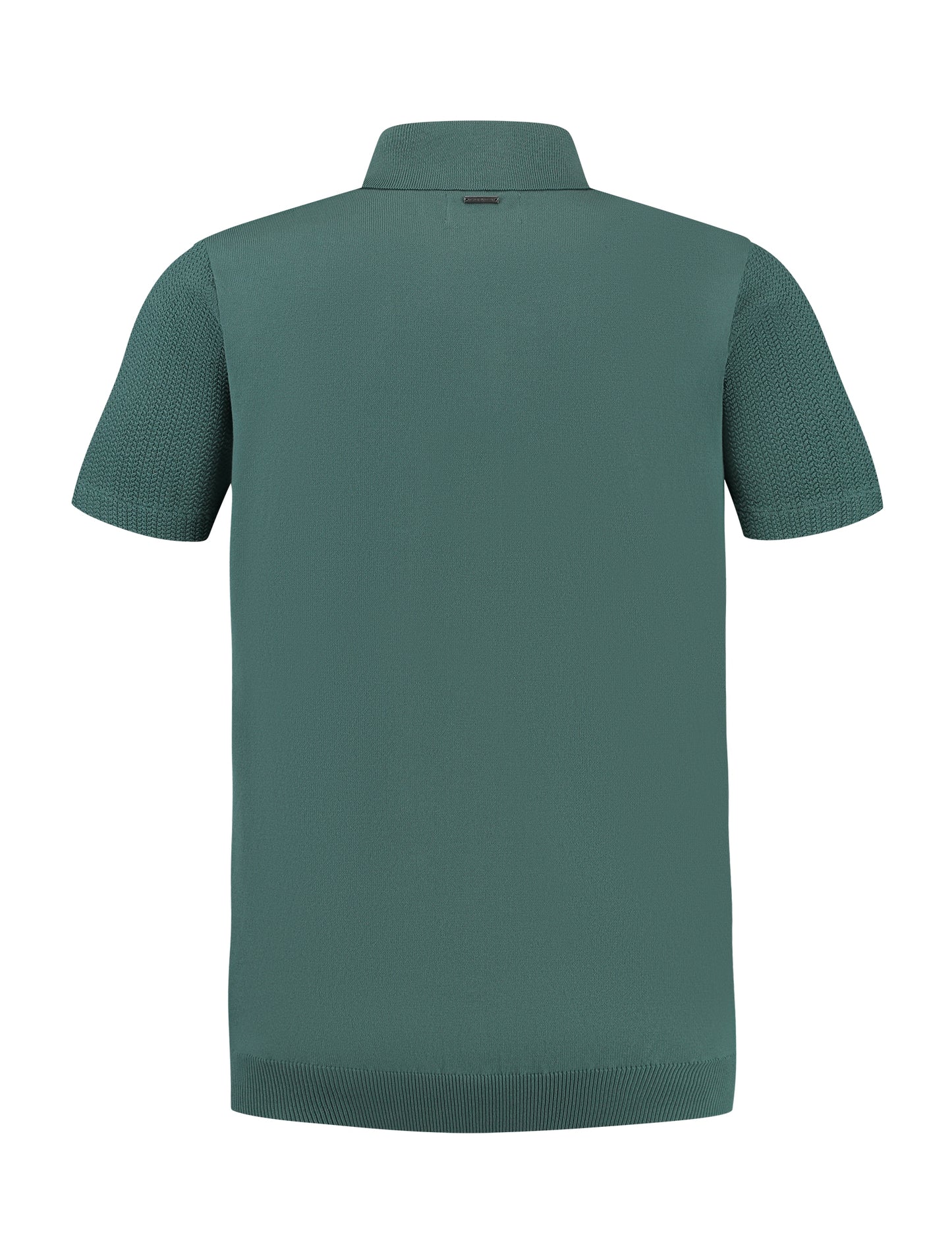 PURE PATH | Structure Knitwear Polo - Faded Green