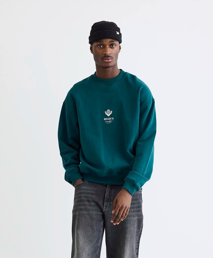 WOODBIRD | COPE GLOBE CREW - FOREST GREEN