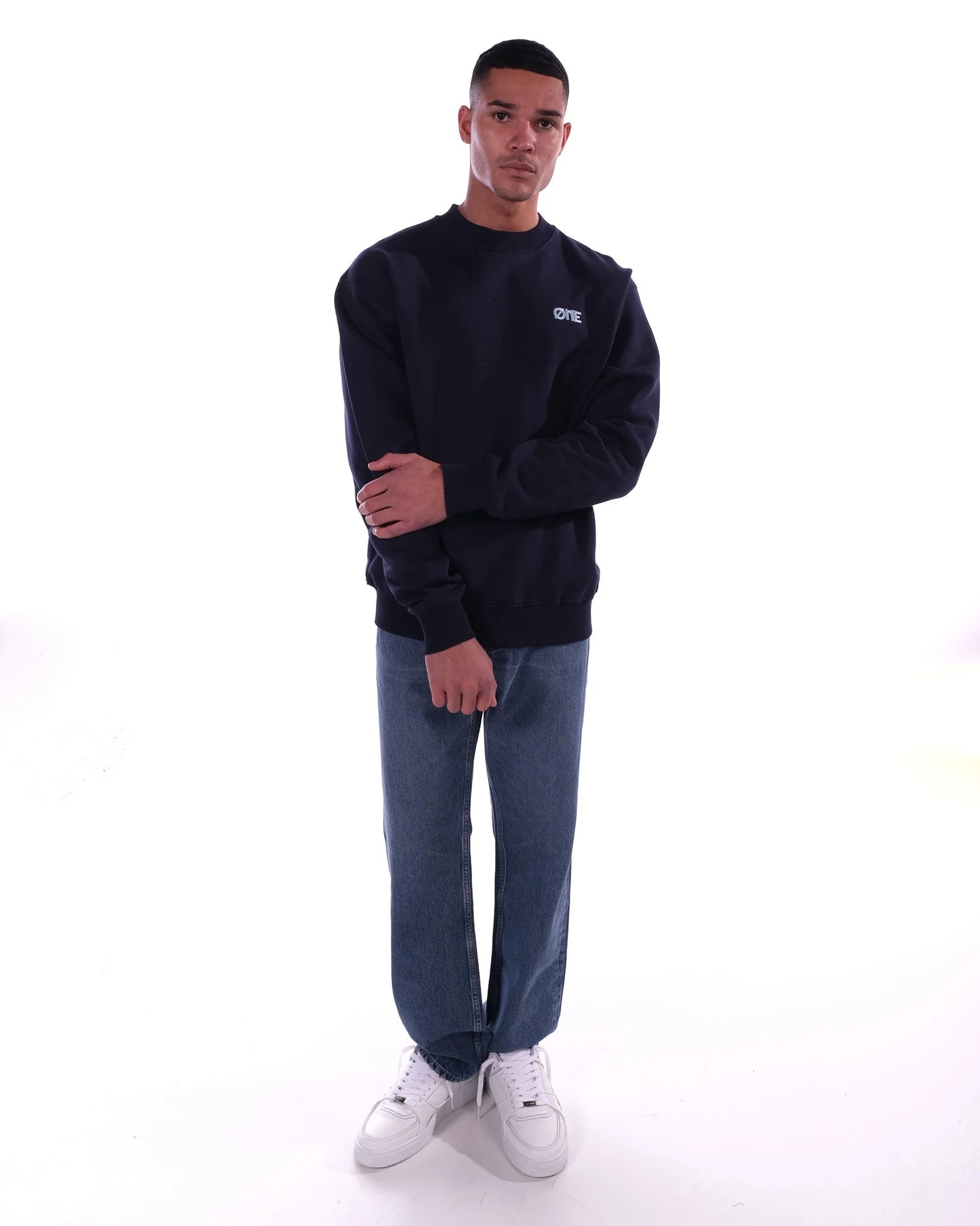 ØNE | Embroidery Logo Sweater - Navy
