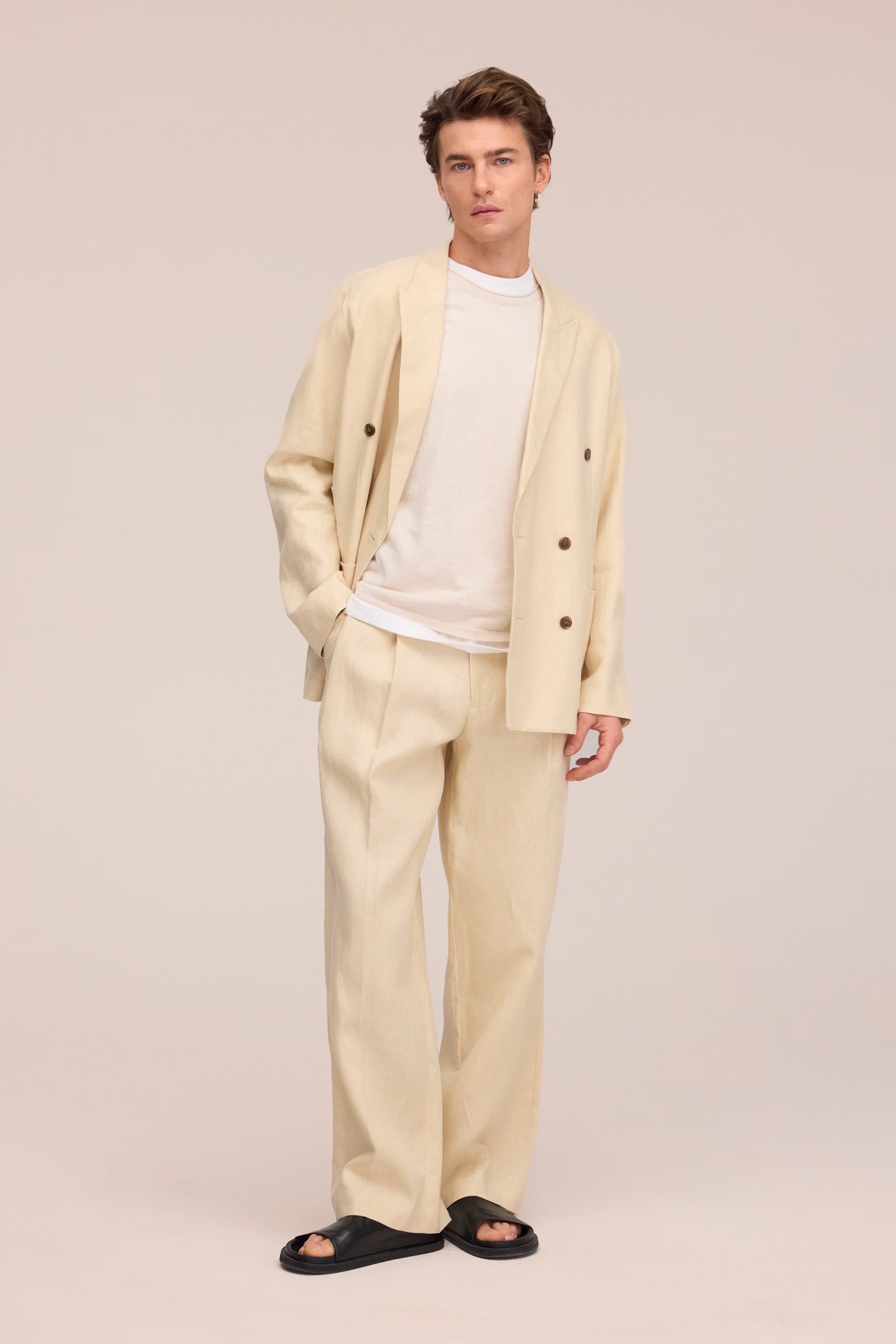 NN07 Justin Linen Trouser -  Honey Silk