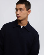 ASPESI Wool Blend Polo Shirt – Navy – afbeelding 4