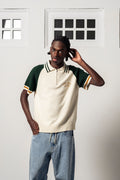 Goodies Sportive Biker Prem. Knit - Ecru/Green