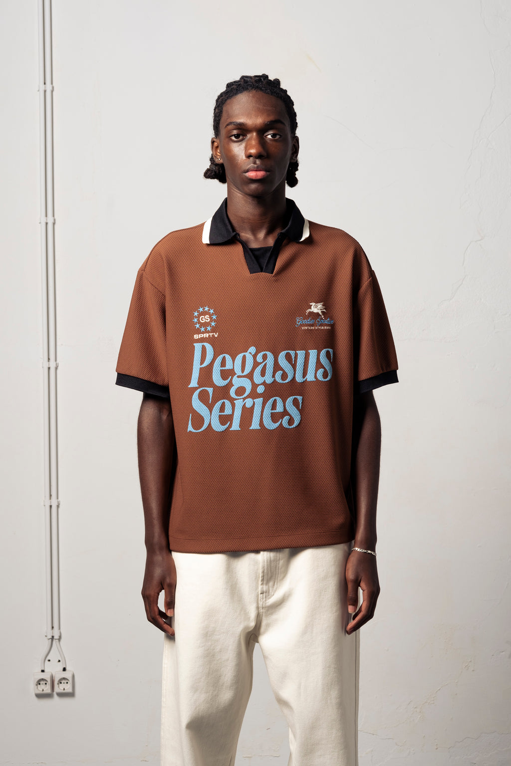 Goodies Sportive SPRTV Football Tee - Brown