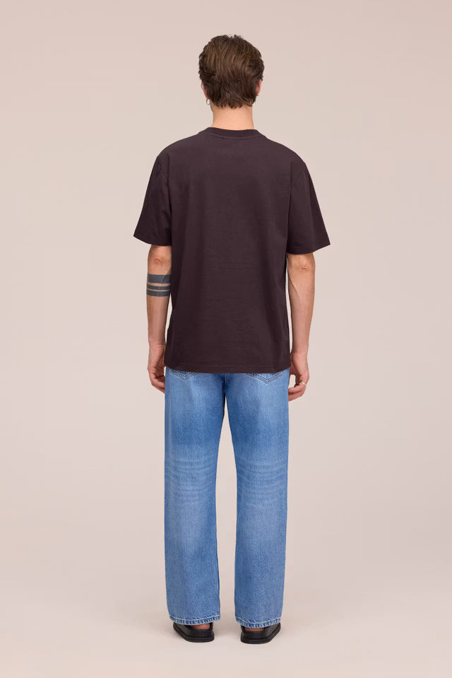 NN07 Adam Casual logo Pima T-Shirt - Brown