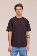 NN07 Adam Casual logo Pima T-Shirt - Brown