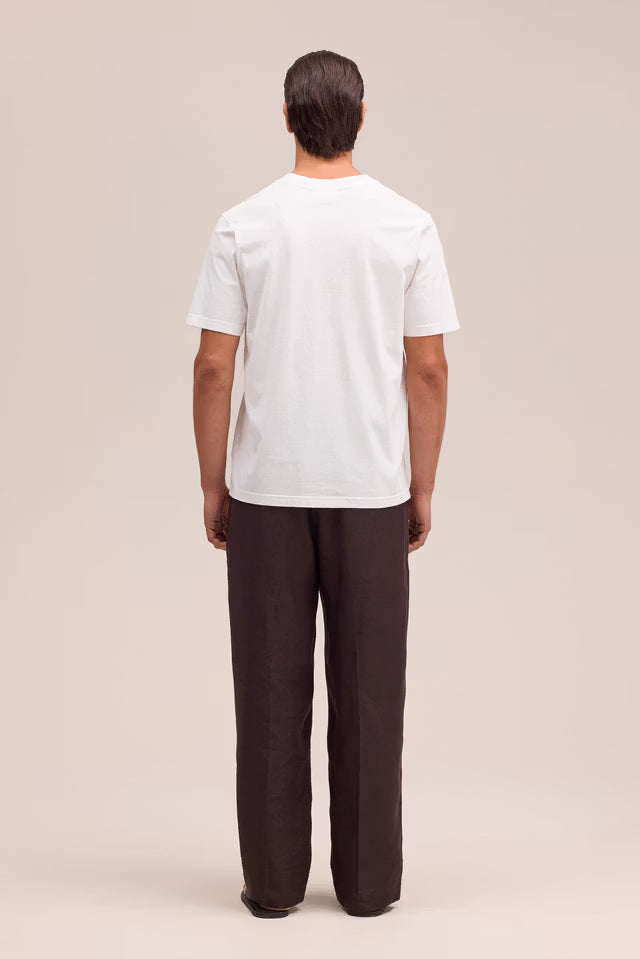 NN07 Adam Casual logo Pima T-Shirt - White