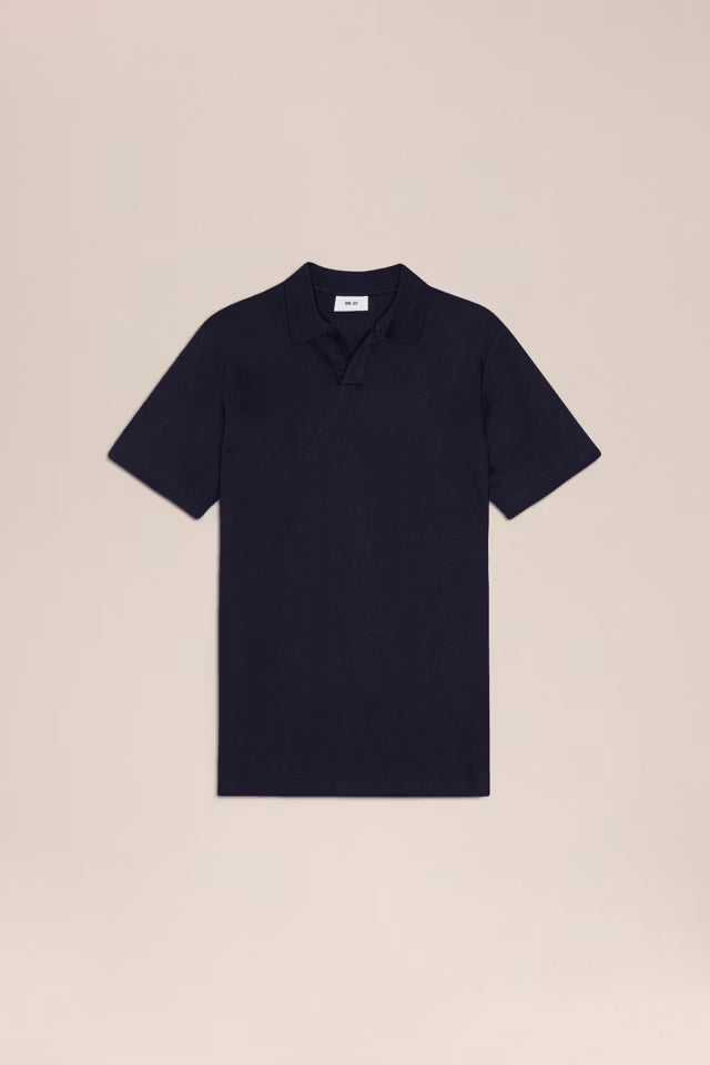 NN07 Paul Open Cotton Polo - Navy