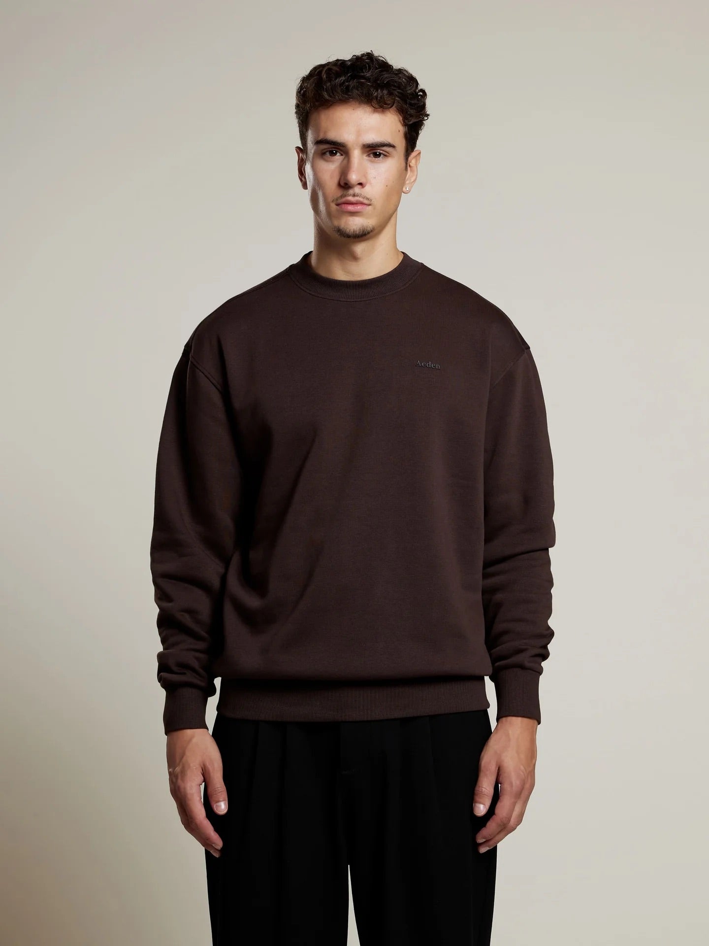 AEDEN | DIDIER SWEATER - GANACHE