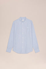 NN07 Colby Logo Oxford shirt - Blue Stripe – afbeelding 2