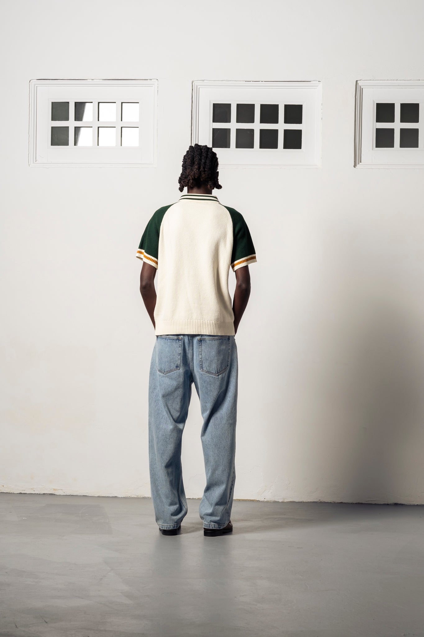 Goodies Sportive Biker Prem. Knit - Ecru/Green