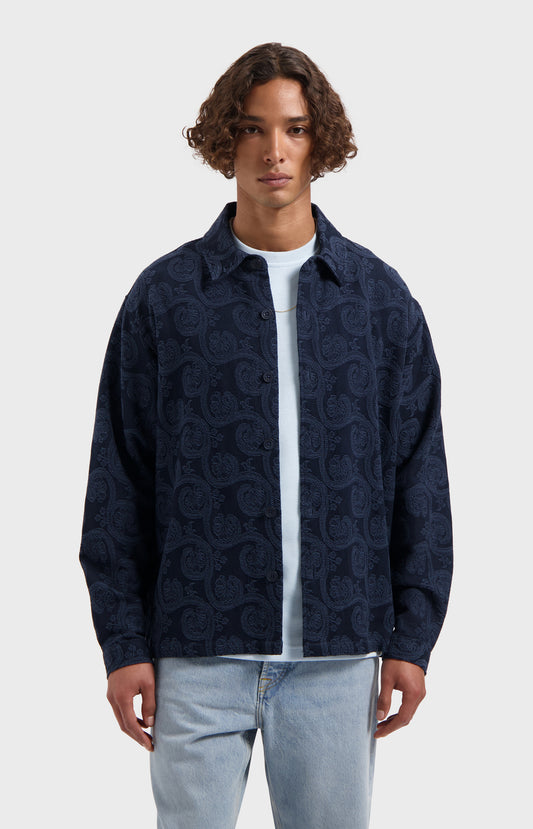 Law Of The Sea Marine Jacquard Shirt - Sky Captain
