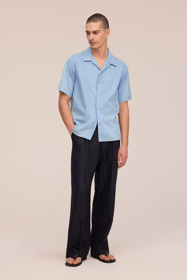 NN07 Julio Twill Shirt - Bleach Indigo