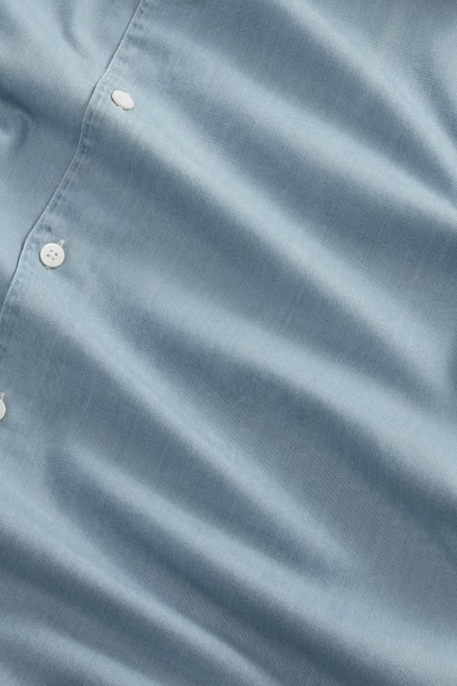NN07 Julio Twill Shirt - Bleach Indigo