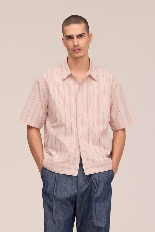 NN07 Reed Supima Cotton shirt - Pink Stripe
