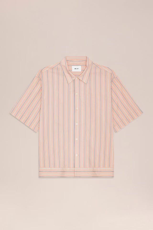 NN07 Reed Supima Cotton shirt - Pink Stripe
