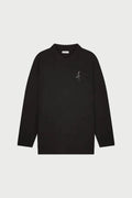 AMPÈRE Gijs Jacquard L/S Polo – Pirate Black