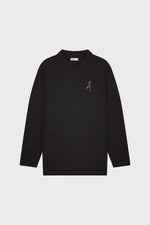 AMPÈRE Gijs Jacquard L/S Polo – Pirate Black