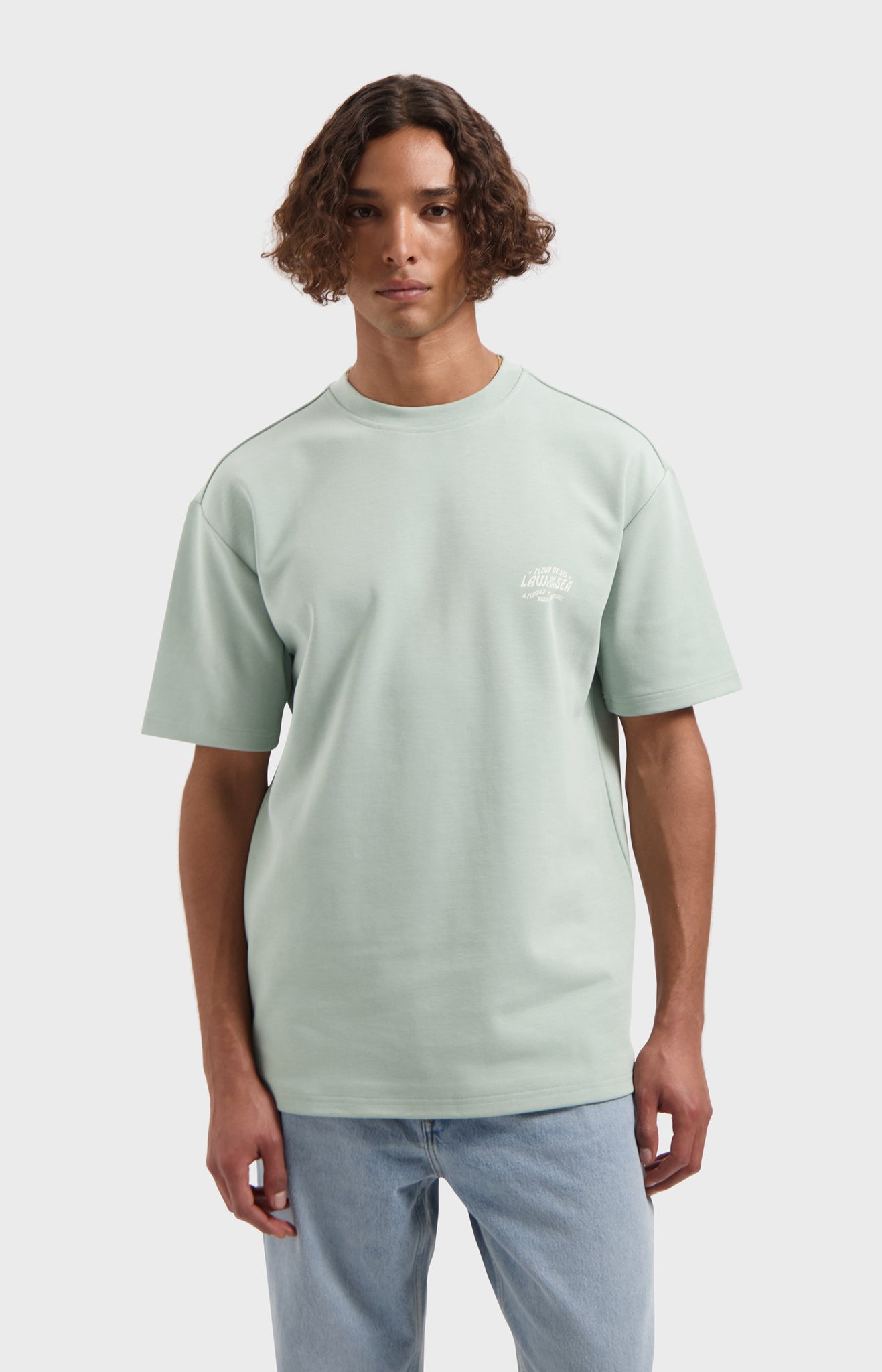 Law Of The Sea Sail Artwork T-Shirt - Jadeite