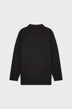 AMPÈRE Gijs Jacquard L/S Polo – Pirate Black