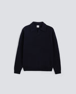 ASPESI Wool Blend Polo Shirt – Navy