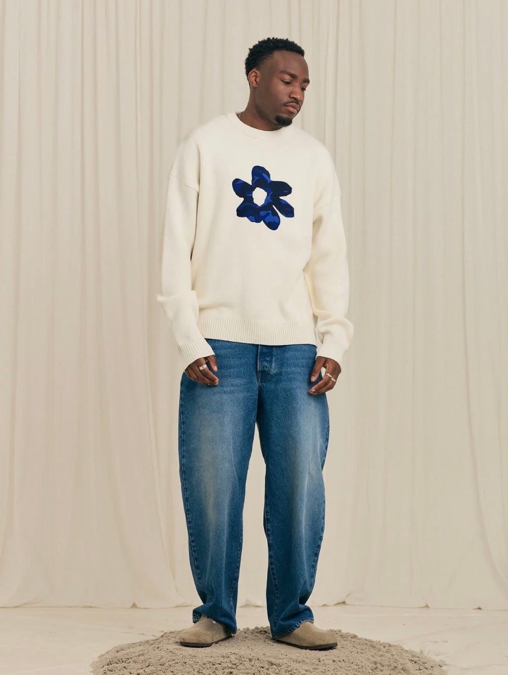 Arbor Antwerp Camo Violet Knit - Off White