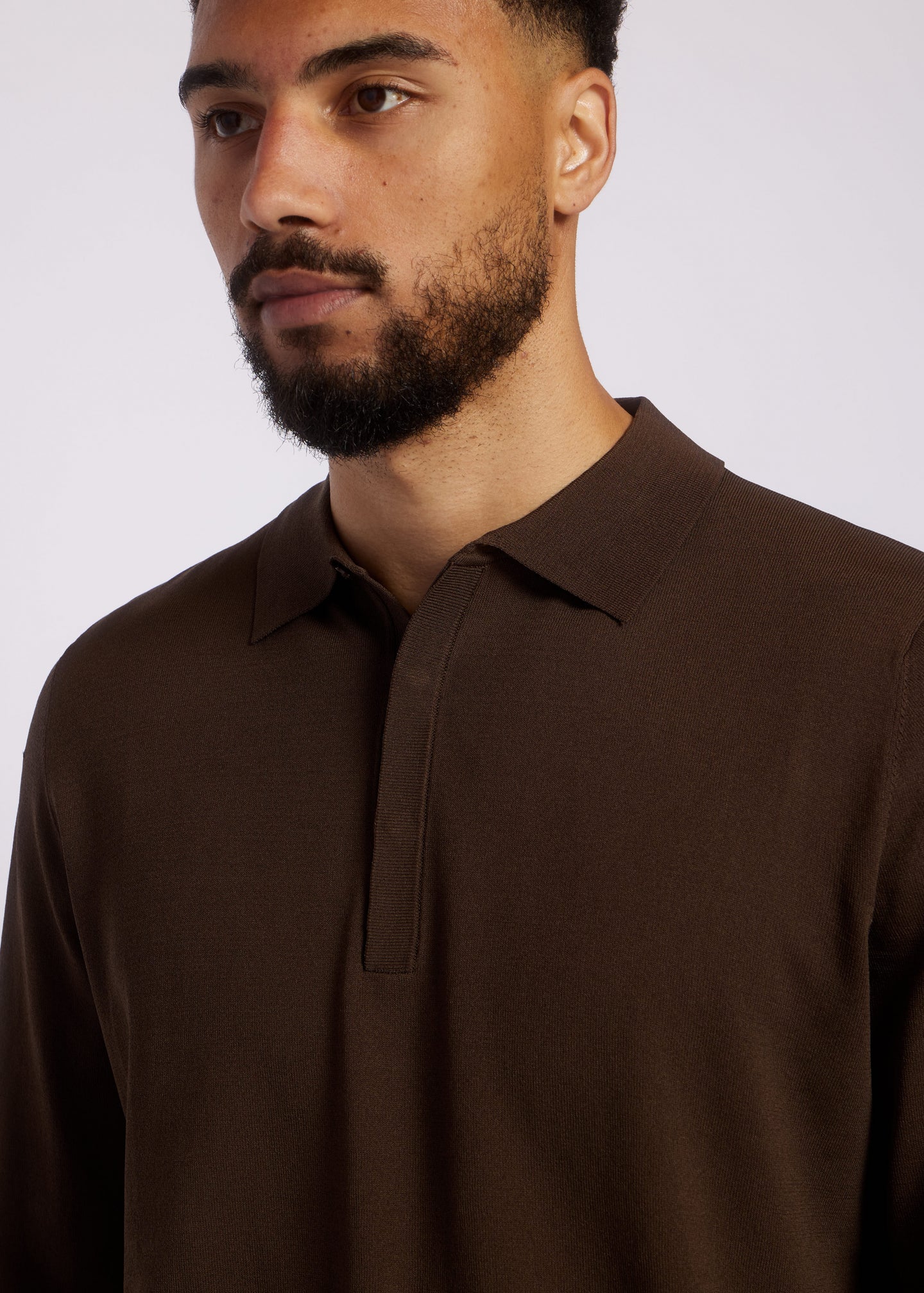 AEDEN | NOLANO POLO KNIT - GANACHE