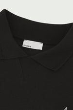 AMPÈRE Gijs Jacquard L/S Polo – Pirate Black