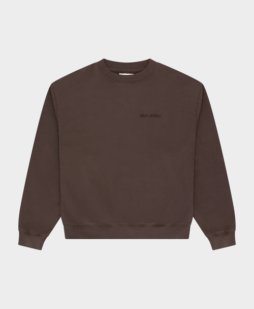 Arbor Antwerp Big Application Crewneck – Coffee
