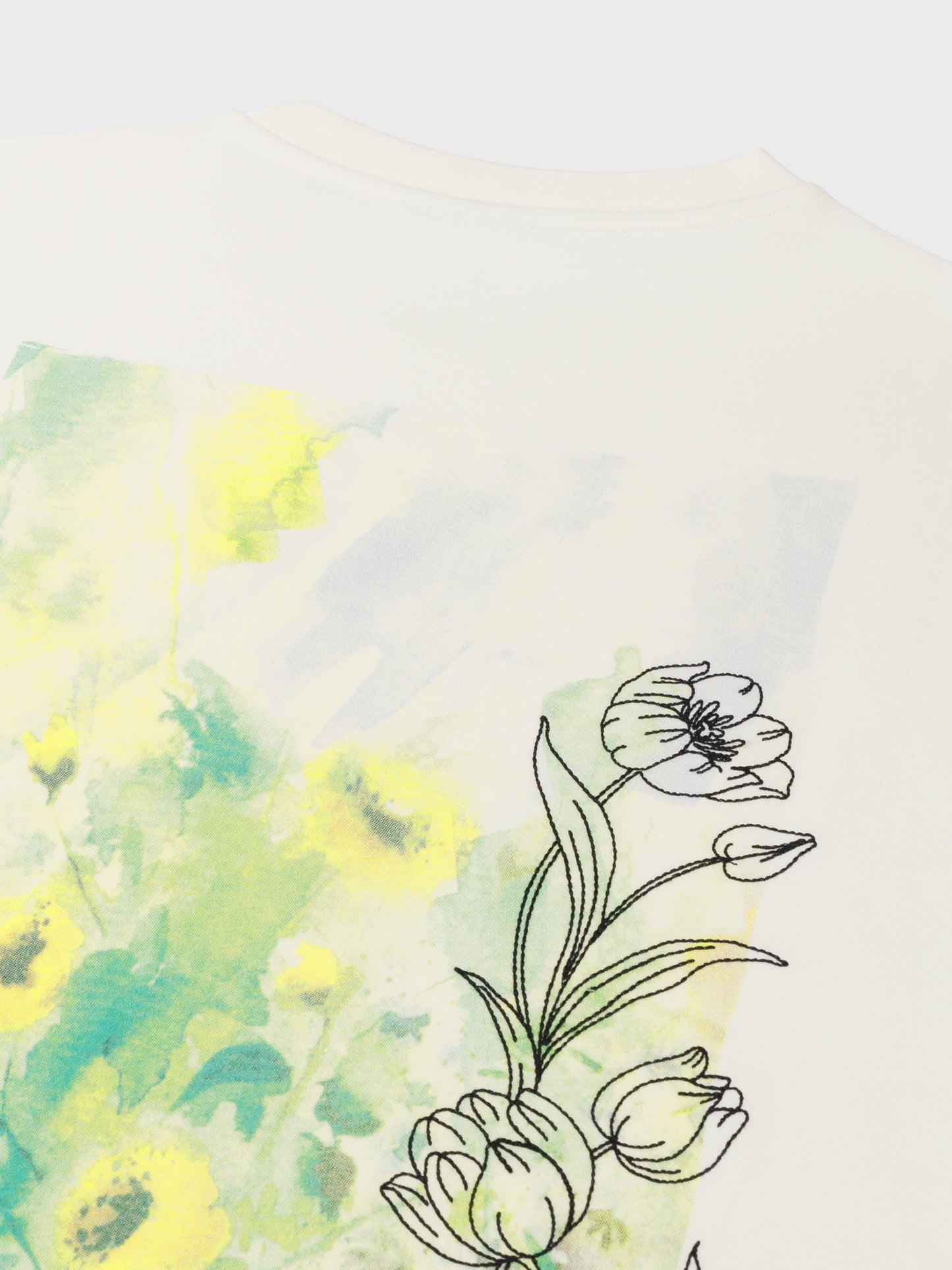 Law Of The Sea Flora Artwork T-Shirt - White