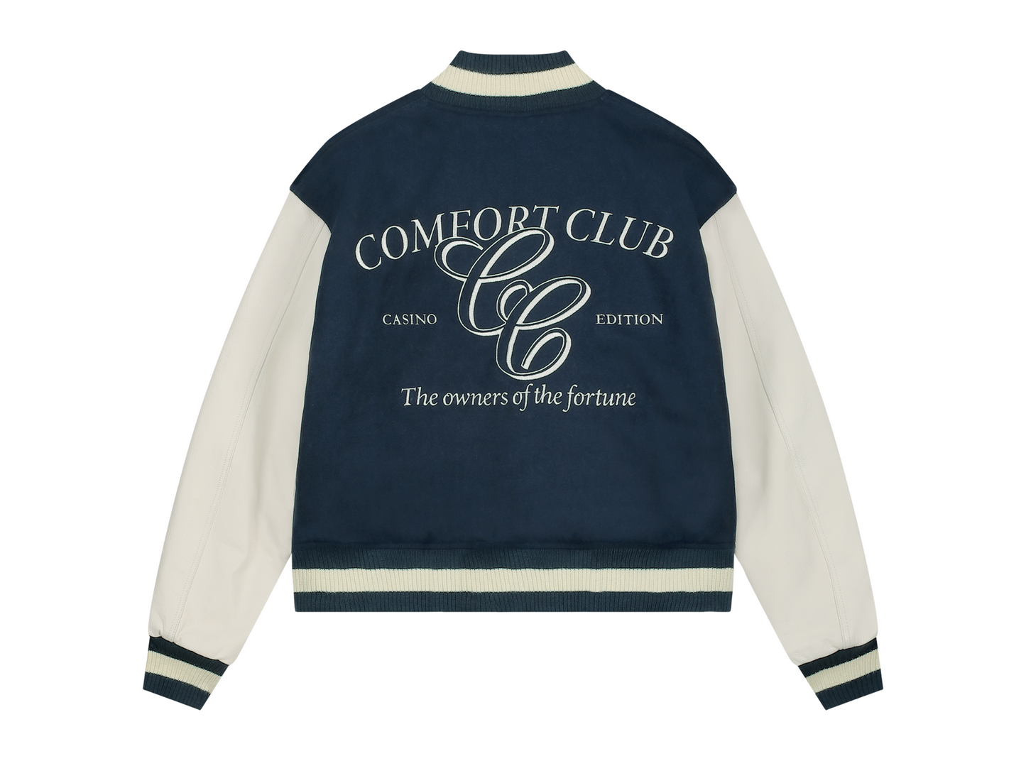COMFORT CLUB | FORTUNE OWNERS VARSITY JACKET - NAVY